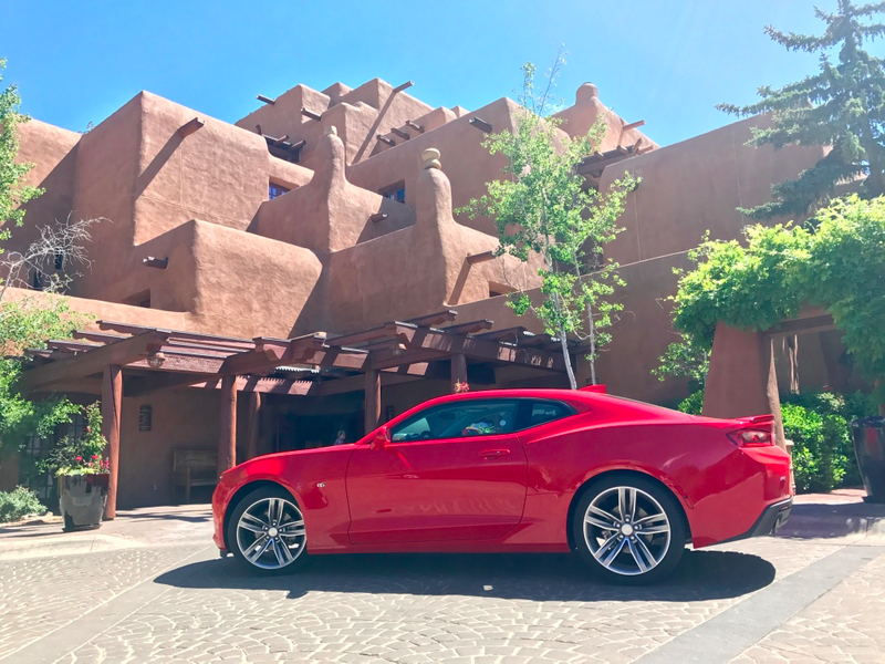Out in front of a hotel in Santa Fe where we spent one night.
